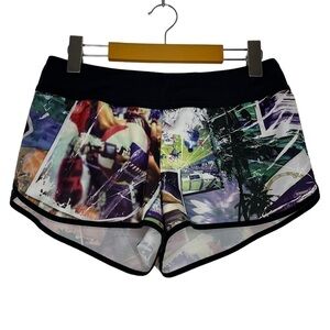 Reebok CrossFit Athletic Shorts Lined Running Photo Collage Avocado Palm Sports